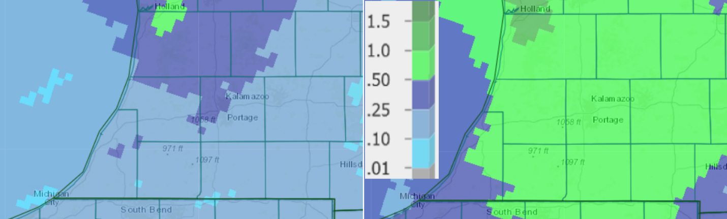 Precipitation totals graph